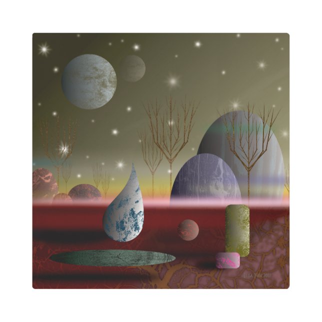 Planet Of The Shapes 16x16 Metal Print (Front)