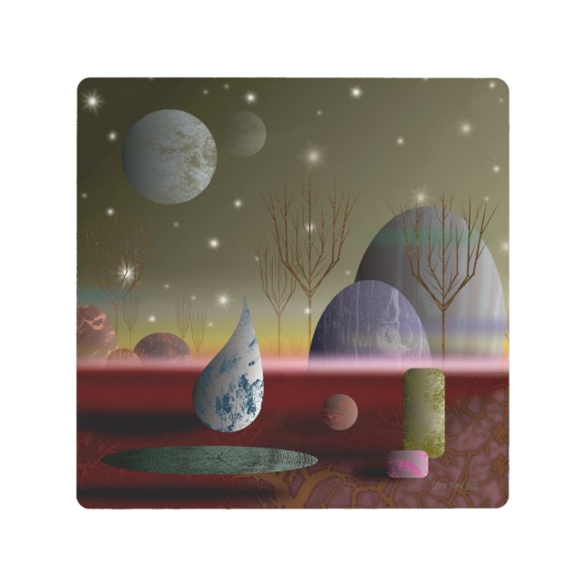 Planet Of The Shapes 8x8 Metal Print (Front)