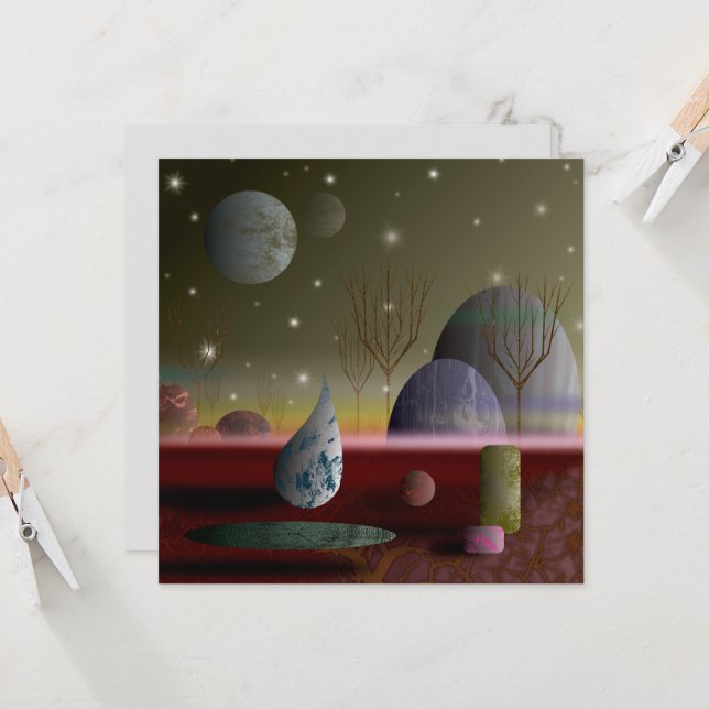 Planet Of The Shapes Flat Card 5.25x5.25 (Front/Back In Situ)
