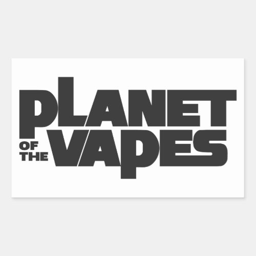Planet of the vapes rectangular sticker