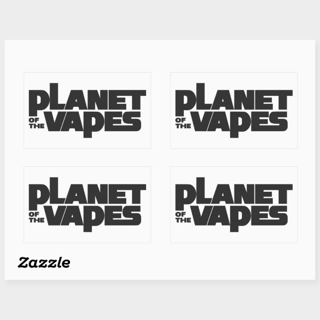 Planet of the vapes rectangular sticker | Zazzle