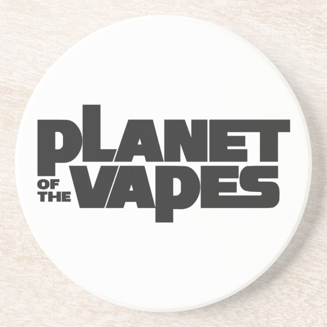 Planet of the vapes sandstone coaster (Front)
