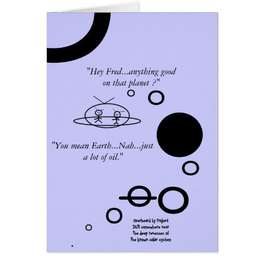 Planet Oil "Alien Invasion" Cards (Front)