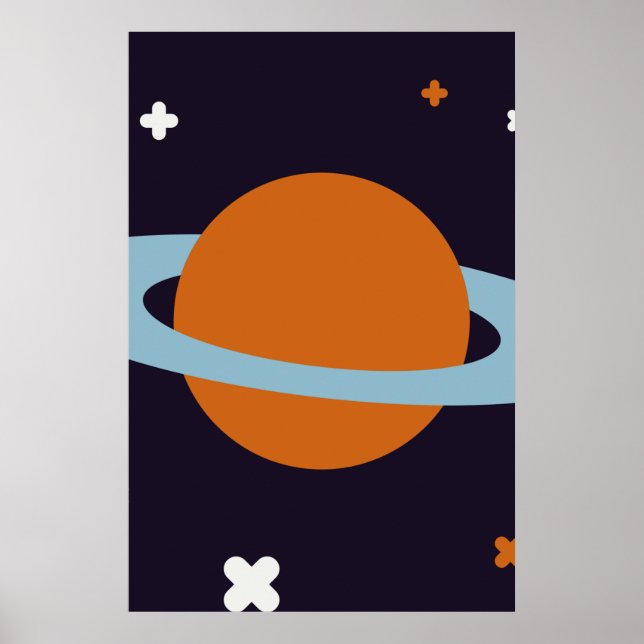 Planet orbit universe star galaxy poster (Front)