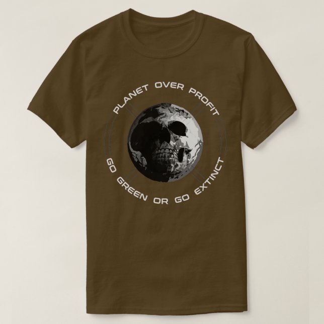 Planet Over Profit 16 T-Shirt (Design Front)