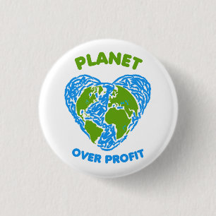 Planet over Profit Button
