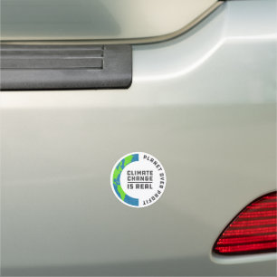 Planet Over Profit Global Warming Climate Change Car Magnet