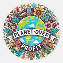 Planet over Profit Sticker