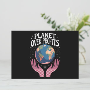 Planet Over Profits Earth Climate Change is Real Invitation