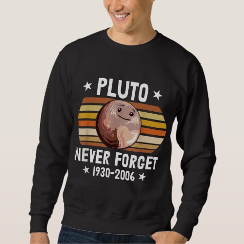 Planet Pluto Never Forget Astronomy Science Sweatshirt
