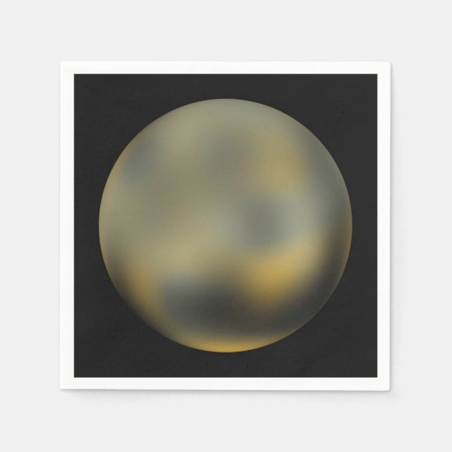 Planet Pluto Paper Napkins (Front)