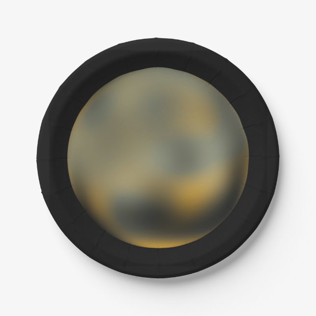 Planet Pluto Paper Plates (Front)