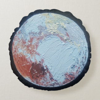Planet Pluto Round Pillow