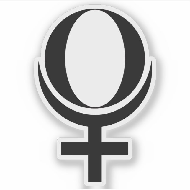 Planet Pluto Symbol (black) Sticker (Front)