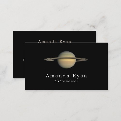 Planet Saturn Astronomy Business Card