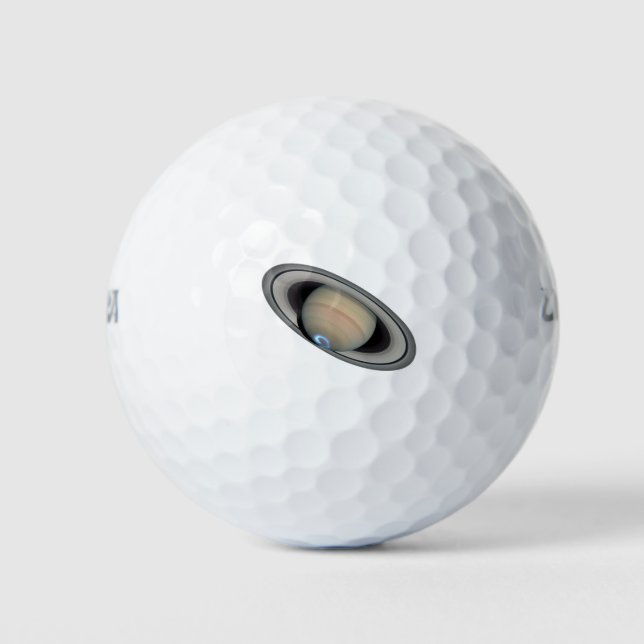 Planet Saturn Aurora and Rings Golf Balls (Front)