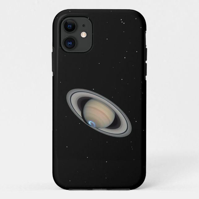 Planet Saturn Aurora and Rings Starry Stky Case-Mate iPhone Case (Back)