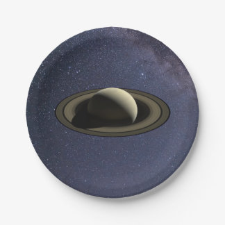 Planet Saturn Paper Plates