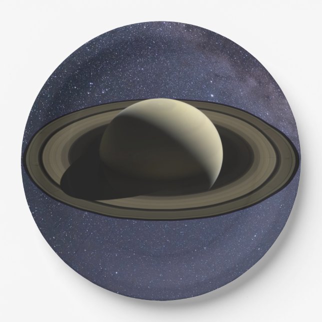 Planet Saturn Paper Plates (Front)