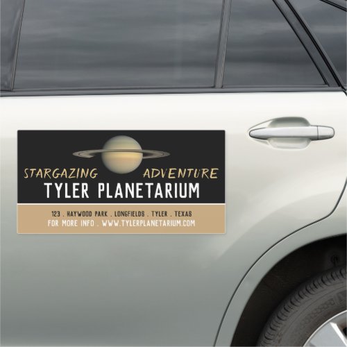 Planet Saturn Planetarium Event Advertising Car Magnet