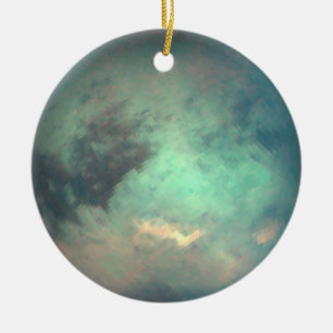 Planet Saturn’s Moon Titan Ceramic Ornament