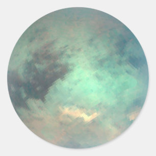 Planet Saturn’s Moon Titan Classic Round Sticker