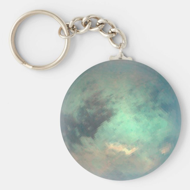 Planet Saturn’s Moon Titan Keychain (Front)