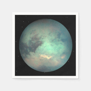 Planet Saturn’s Moon Titan Napkins