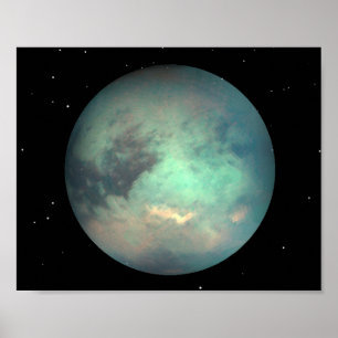 Planet Saturn’s Moon Titan Poster
