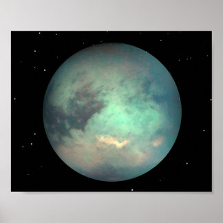 Planet Saturn’s Moon Titan Poster