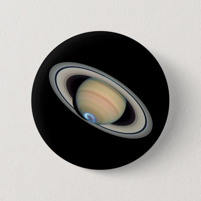 PLANET SATURN (solar system) ~ Button (Front)