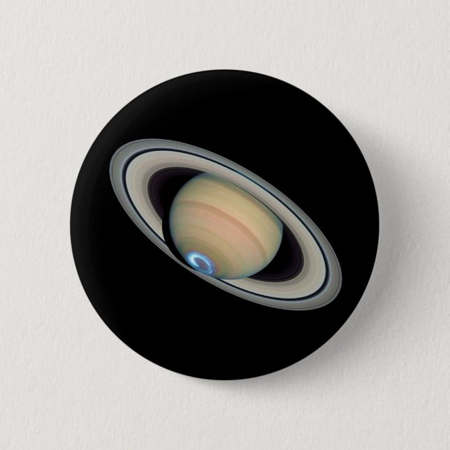 PLANET SATURN (solar system) ~ Button (Front)