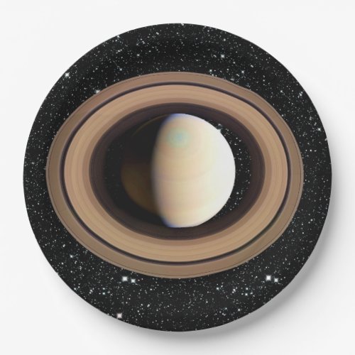 PLANET SATURN star background solar system  Paper Plates