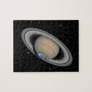 Planet Saturn Starry Sky Jigsaw Puzzle