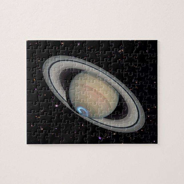 Planet Saturn Starry Sky Jigsaw Puzzle (Horizontal)