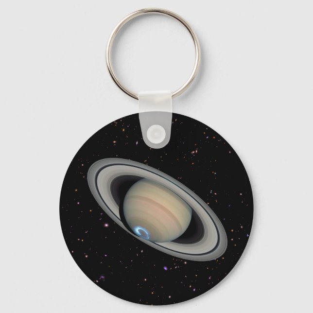 Planet Saturn Starry Sky Keychain (Front)
