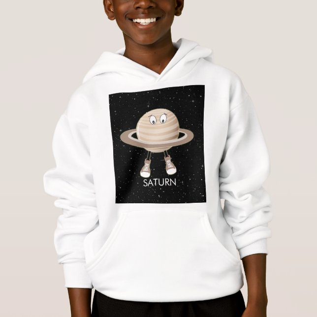Planet Saturn & Stars Hoodie (Front)