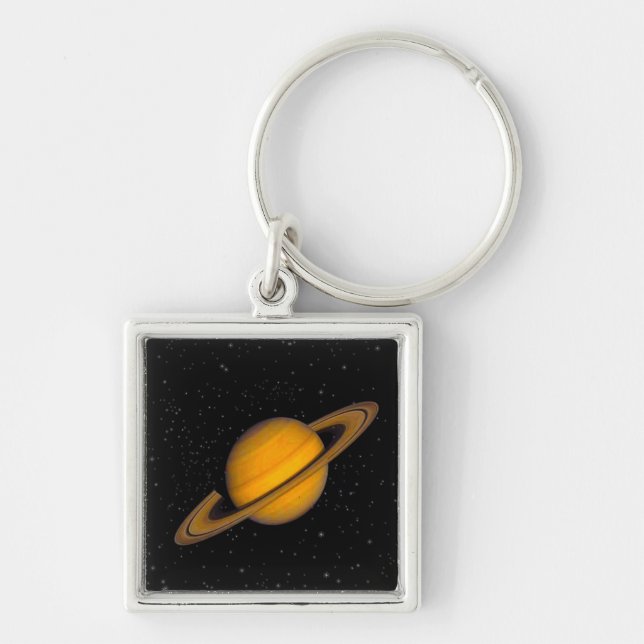 Planet SATURN Zipper-Pull & Luggage Tag, Keychain (Front)