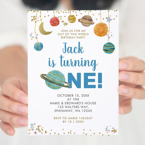 Planet Solar System Birthday Party Invitation