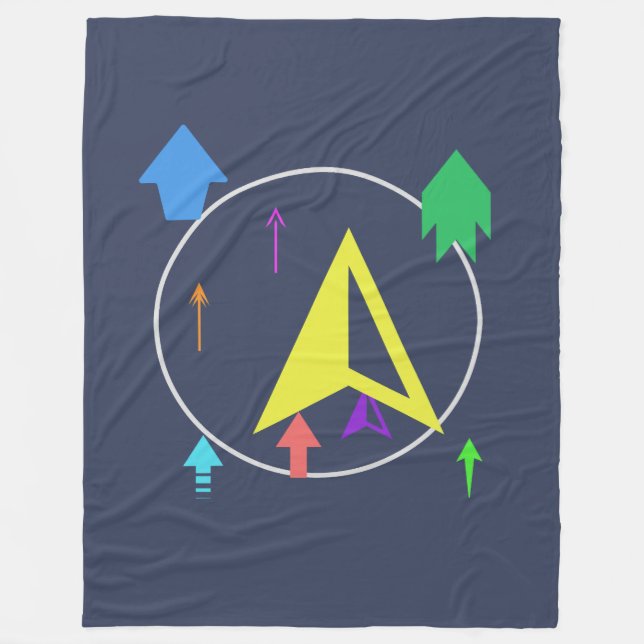 Planet space objects fleece blanket (Front)