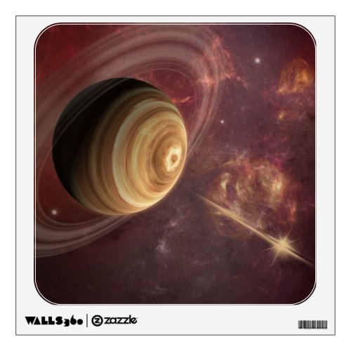 Planet stars and Sun in Galaxy Fantasy Art Wall Sticker