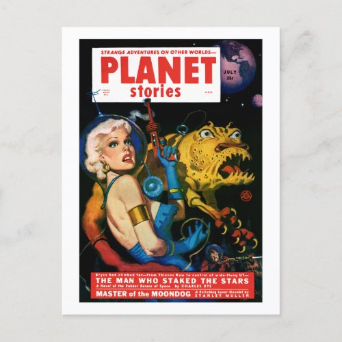 Planet Stories Jul 1952 Postcard