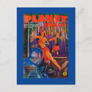 Planet Stories Magazine Cover 3 Postcard
