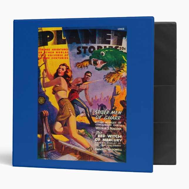 Planet Stories Magazine Cover 5 3 Ring Binder (Front/Inside)