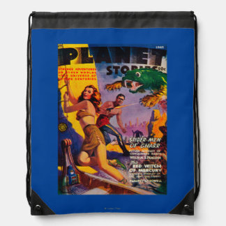 Planet Stories Magazine Cover 5 Drawstring Bag