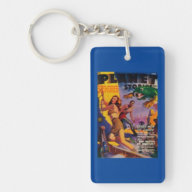 Planet Stories Magazine Cover 5 Keychain (Front)