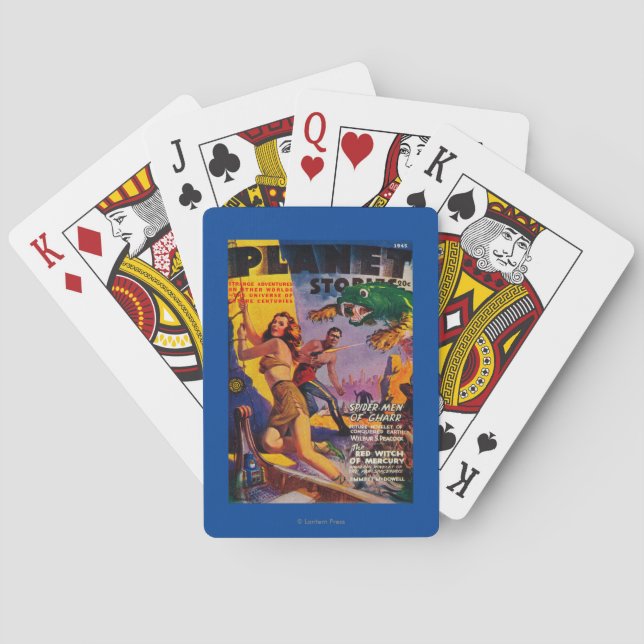 Planet Stories Magazine Cover 5 Poker Cards (Back)