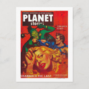 Planet Stories Magazine Cover 7 Postcard