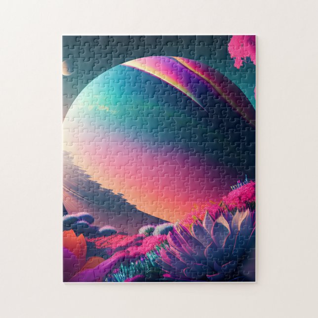 Planet Surrounded by Flowers Jigsaw Puzzle (Vertical)