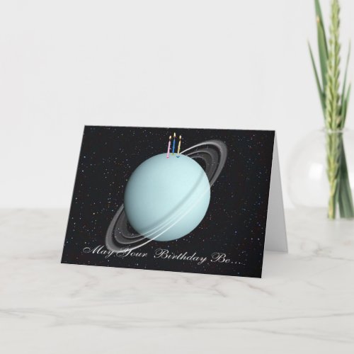Planet Uranus Birthday Card